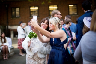 guests a temple church taking a selfie