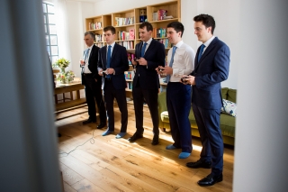 best men and groom before getting married at One whitehall place in London