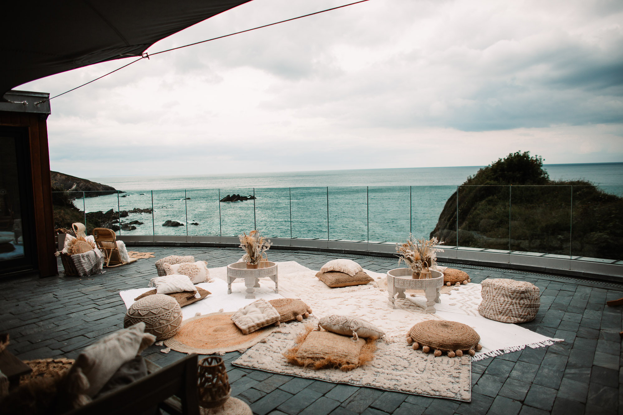 Gorgeous set up on the balcony at tunnels beaches
