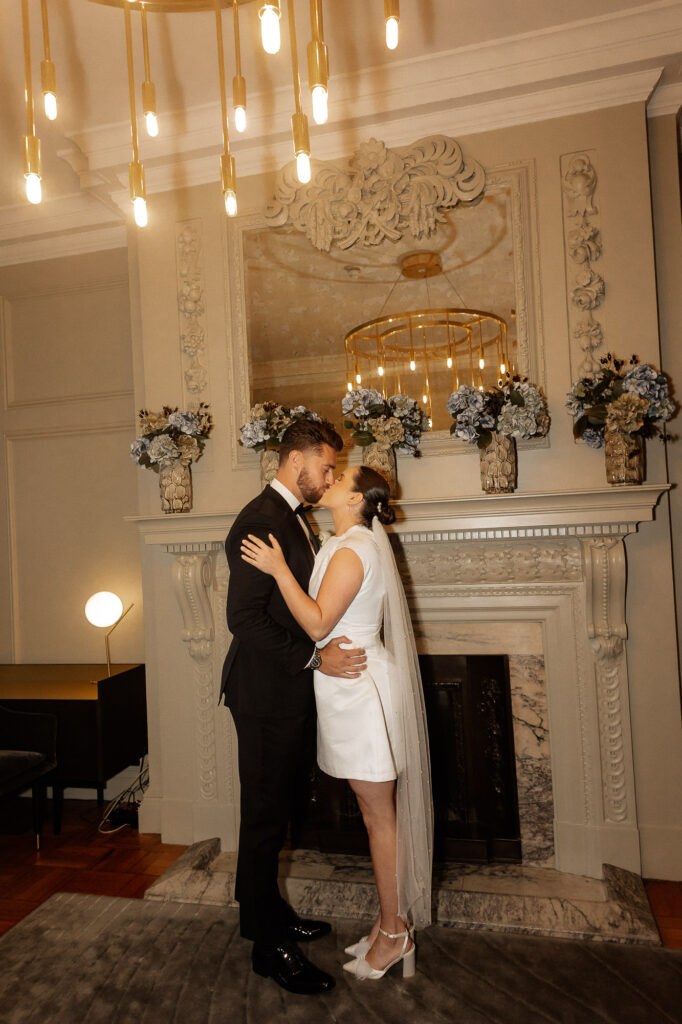 first kiss at Marylebone old town hall