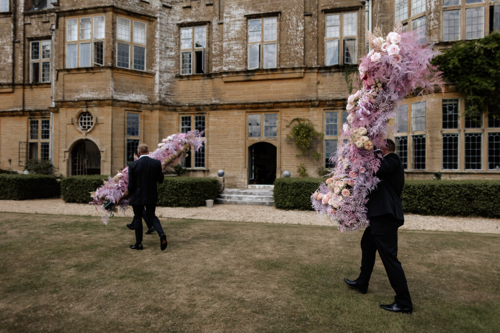 flowers being moved by best meant minterne house